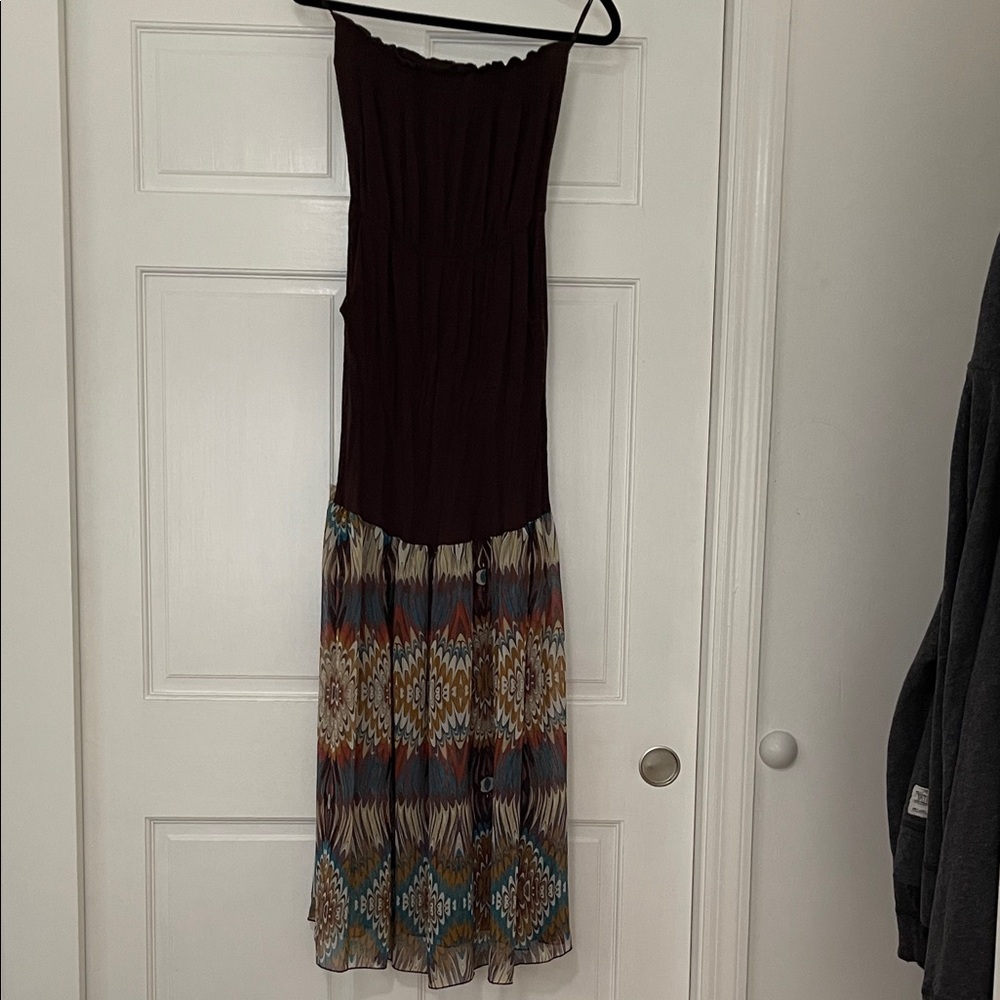 Charlotte Russe Brown Smocked Top